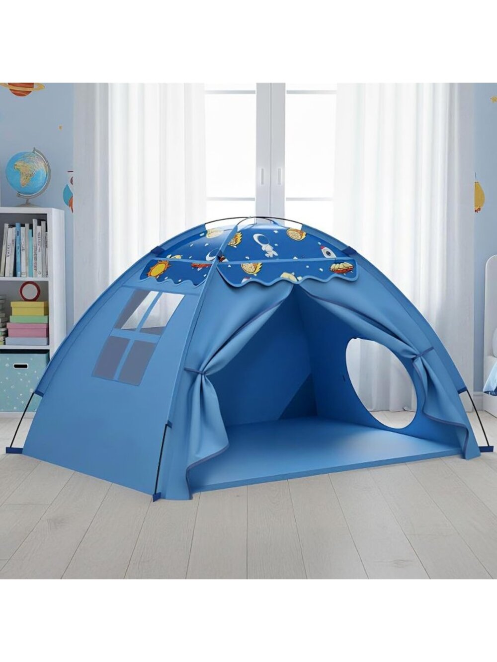 Kids Blue 70"x45"x 43" Indoor Play Tent Foldable Great Gift Choice for Birthdays